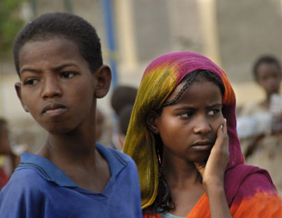 ילדים בעיירה ברהילה, אתיופיה